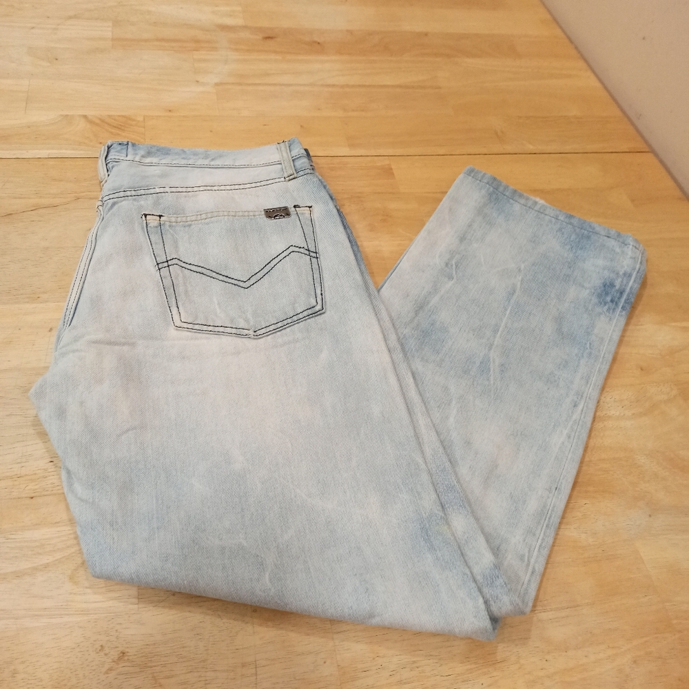 Energie Men’s Strajght Leg Denim Jeans Size 34X34 Blue made in Italy